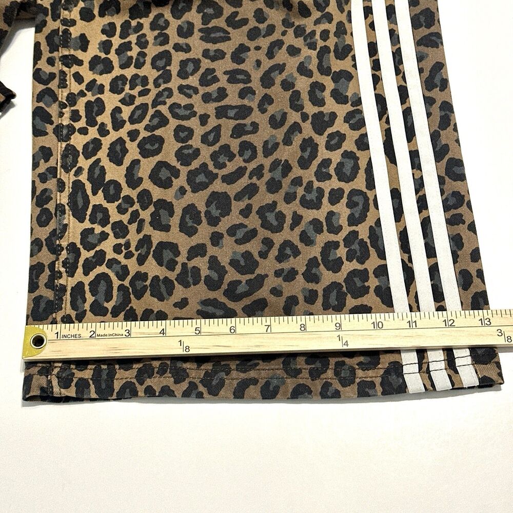 Adidas Originals 3 Stripes Leopard Denim/Bronze Bermuda Shorts KA2676, Womens 24 - Picture 10 of 14